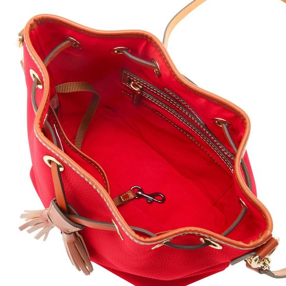 Dooney & Bourke Pebble Grain Aimee Crossbody Shoulder Bag - Red - Picture 3 of 4